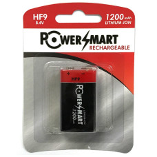 Powersmart Rechargeable Battery HF9 9V 1200mAh with Micro USB Charging Port